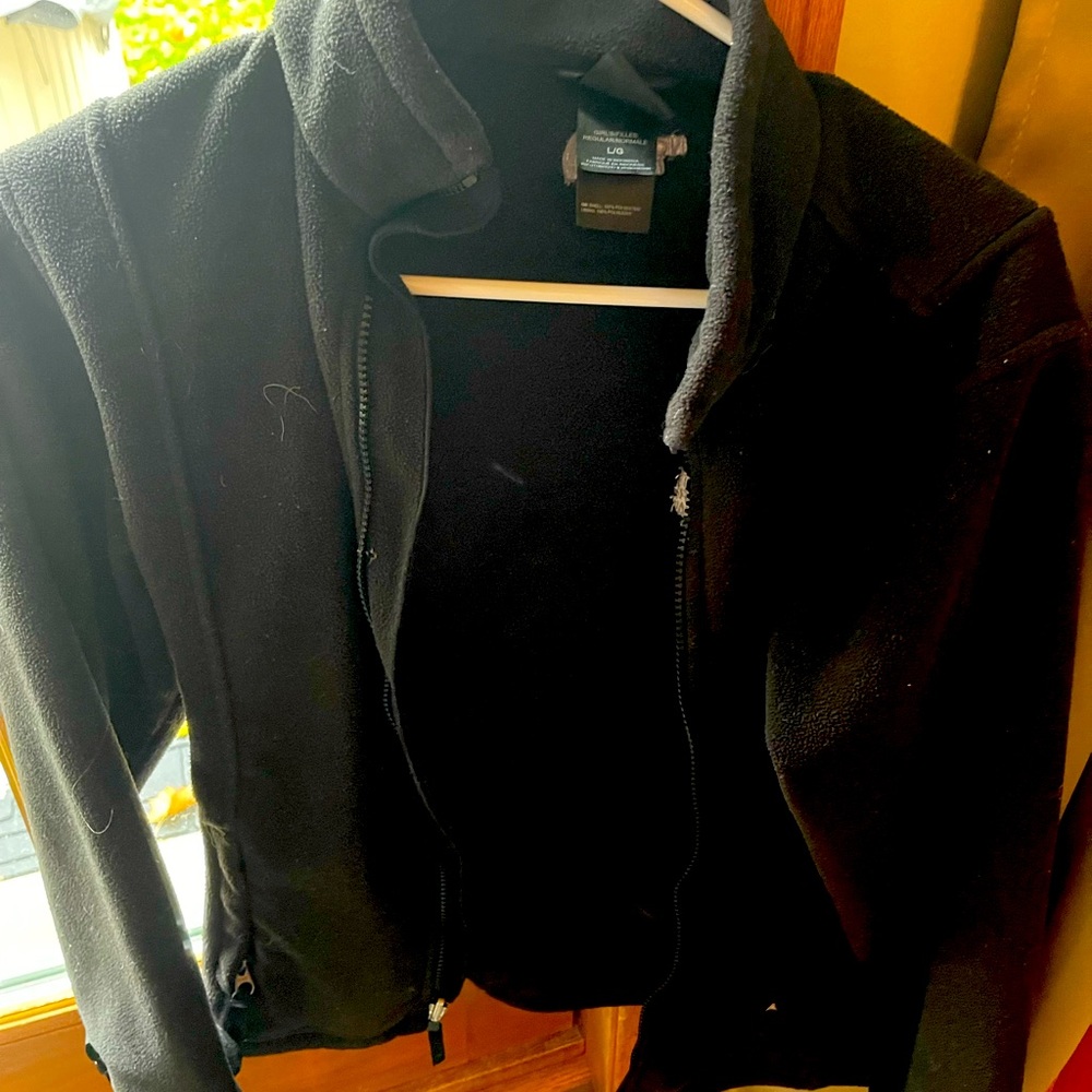 North face black fleece girls large